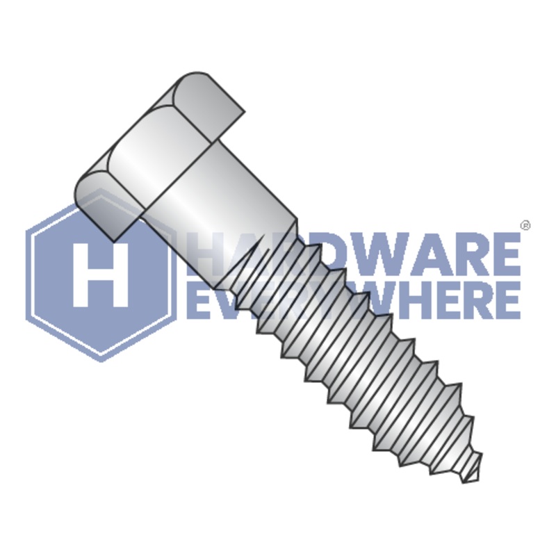 1/4 x 4 1/2 LAG SCREWS / Hex Head / 18-8 Stainless / Plain