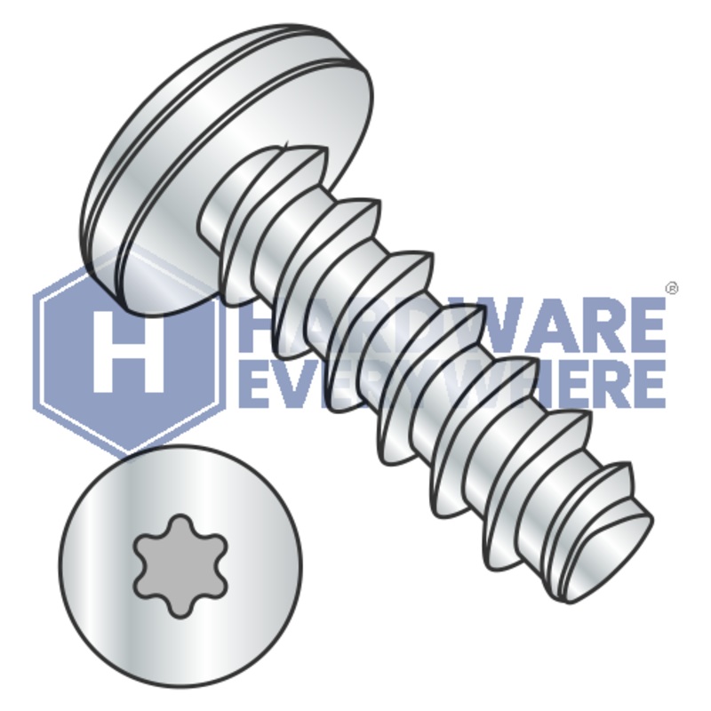 M3 X 12 Thread Forming Screws / Torx / Pan Head / Steel / Zinc / Plastite (Blunt Tip) Alternate 48-2