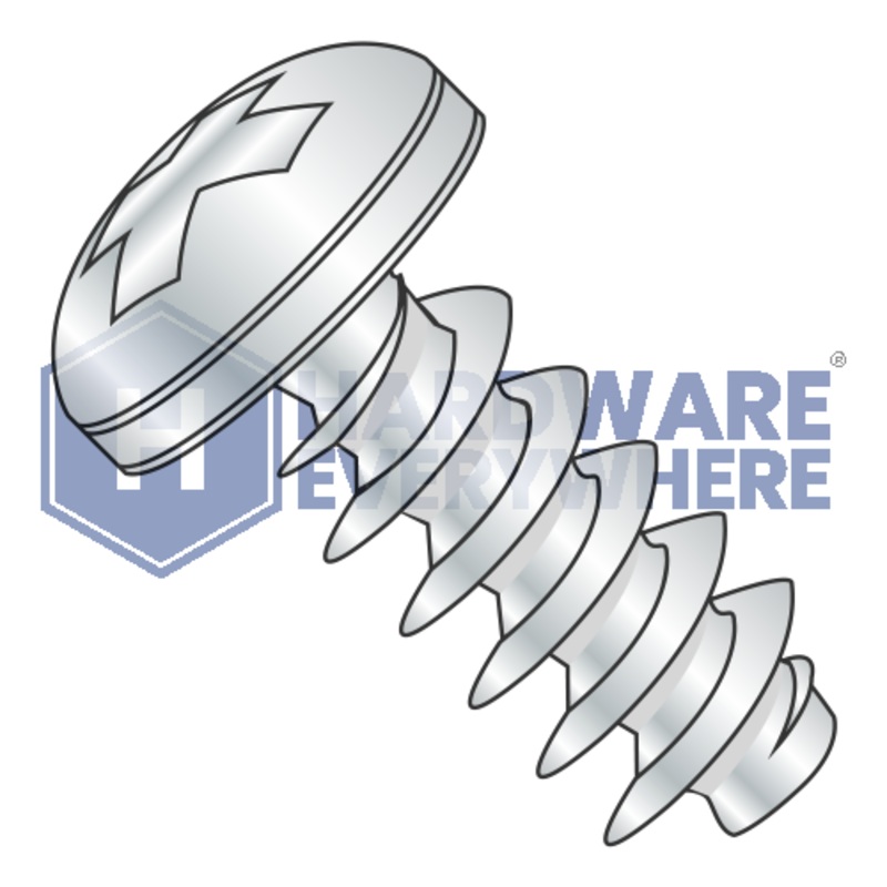 M4 x 5 METRIC THREAD FORMING SCREWS / Phillips / Pan Head / Steel / Zinc