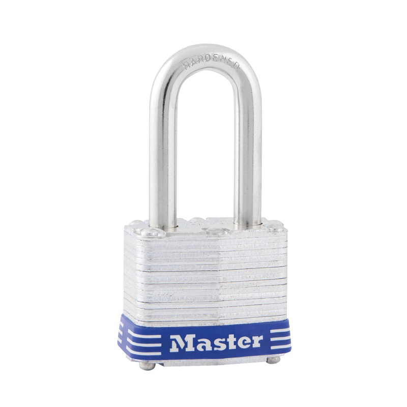Master Lock 3DLF Keyed Different Padlock, 9/32 in Dia Shackle, 4-Pin Tumbler Locking Mechanism, Steel