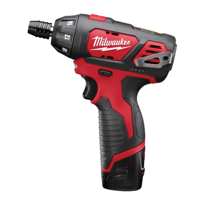 Milwaukee M12 2401-22 Screwdriver Kit, Tool/Kit: Kit, 175 in-lb, 1/4 in Chuck, Quick-Change Hex Chuck, 12 V