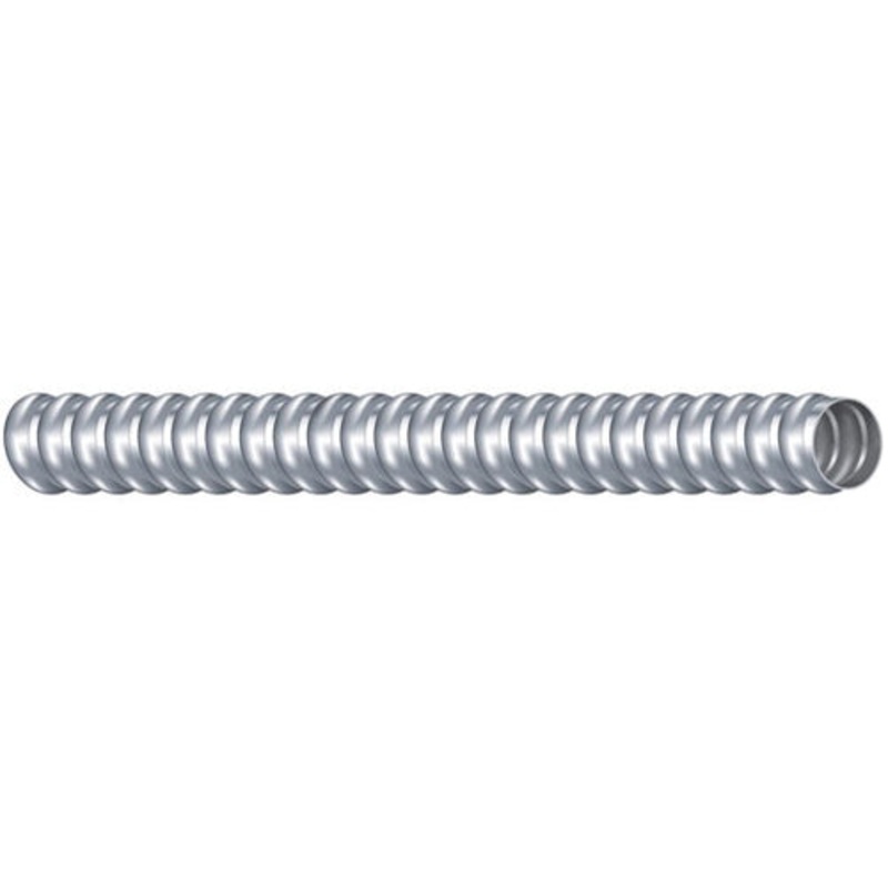 Southwire Alflex 55082303 Flexible Metal Conduit, 3/4 in Trade, 0.812 to 0.835 in ID, 1.045 to 1.105 in OD, 100 ft L