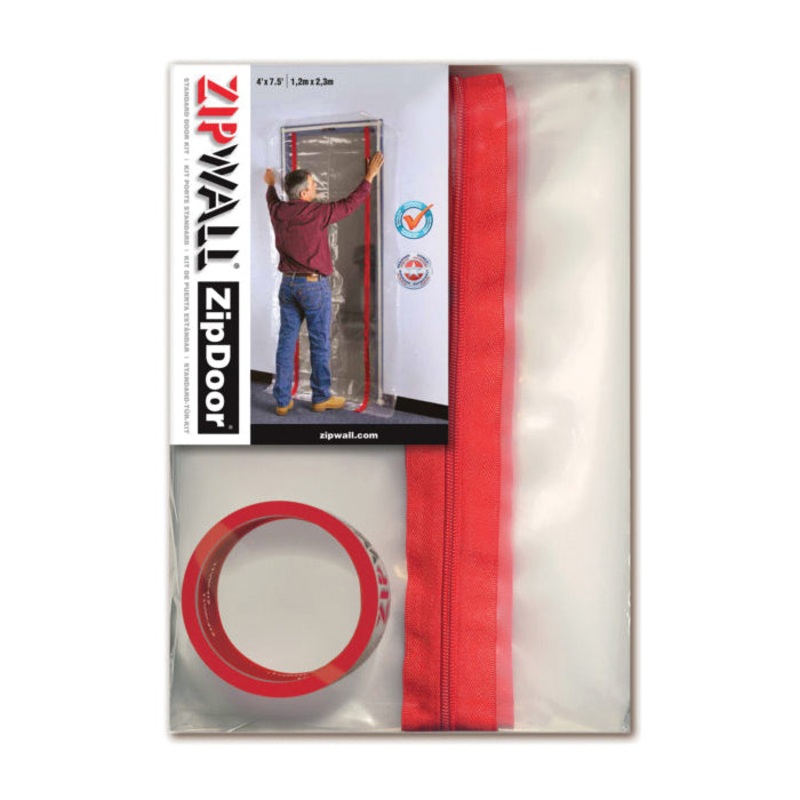 ZIPWALL ZipDoor ZDS Standard Door Kit, For Use With: 3-1/2 x 7 ft Door
