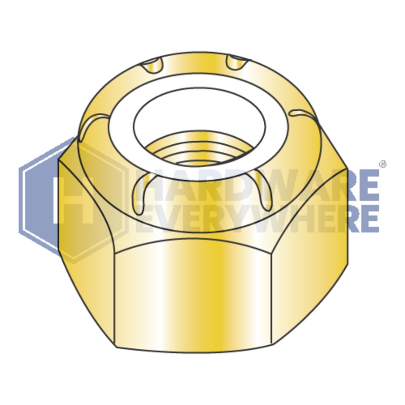 2-56 NYLON INSERT LOCK NUTS / Steel / Yellow Zinc