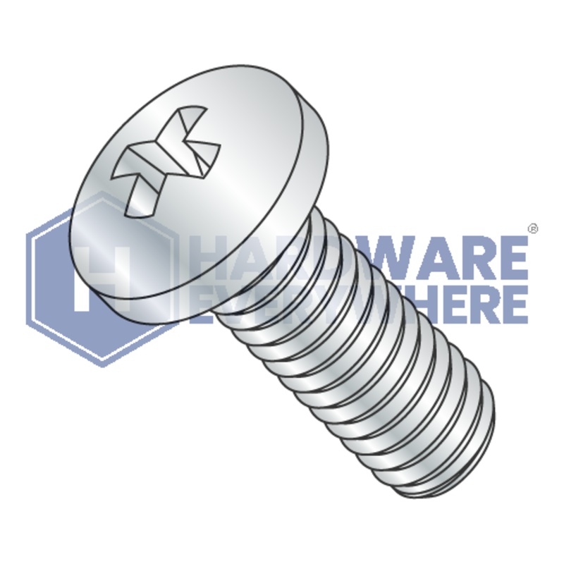 M6 x 12 METRIC SCREWS / Phillips / Pan Head / Steel / Zinc