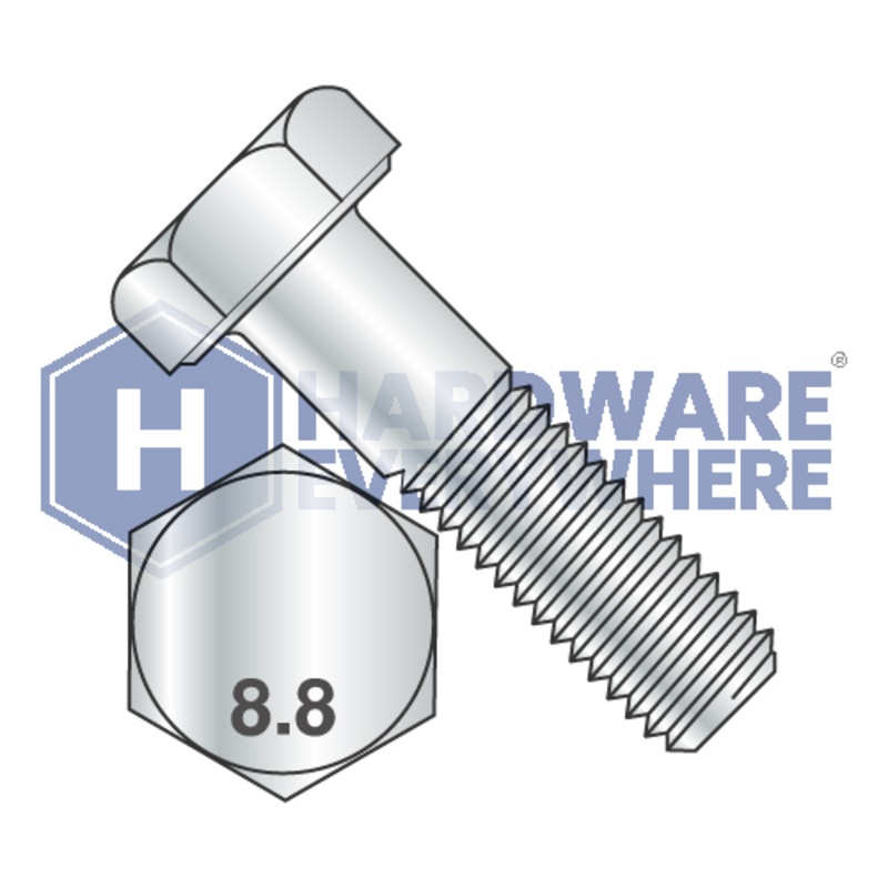 M8 x 40 METRIC HEX CAP SCREWS / Grade 8.8 / Zinc FUL163378757074
