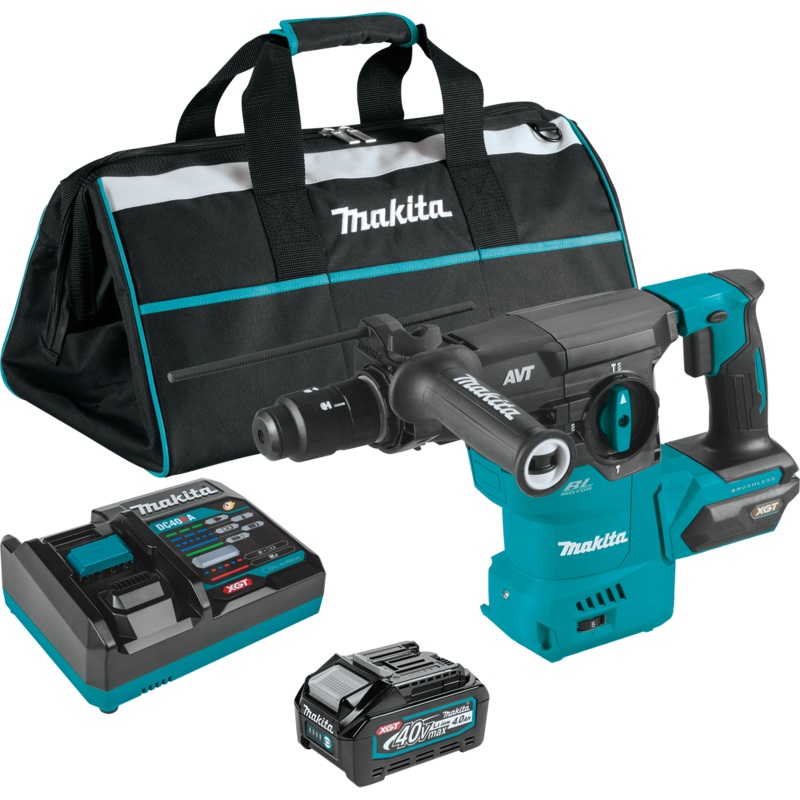 MAKITA 40V MAX XGT 13/16" SDSPLUS AVT Rotary Hammer w/ Interchangeable Chuck Kit