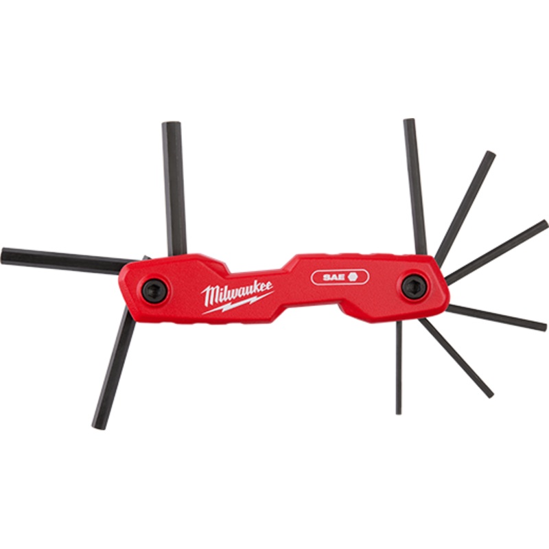 MILWAUKEE 9-Key Folding Hex Key Set - SAE