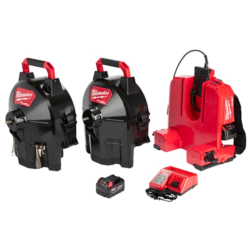 MILWAUKEE M18 FUEL SWITCH PACK Sectional Drum Machine w/ 1/2" Cable