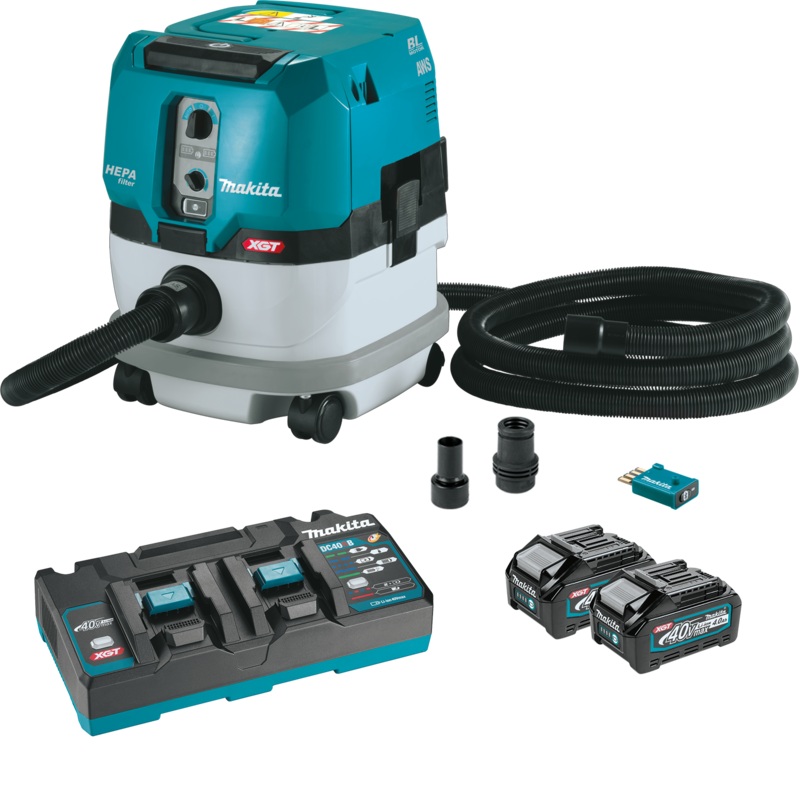 MAKITA 40V MAX XGT 2.1 Gallon HEPA Filter Dry Dust Extractor Kit