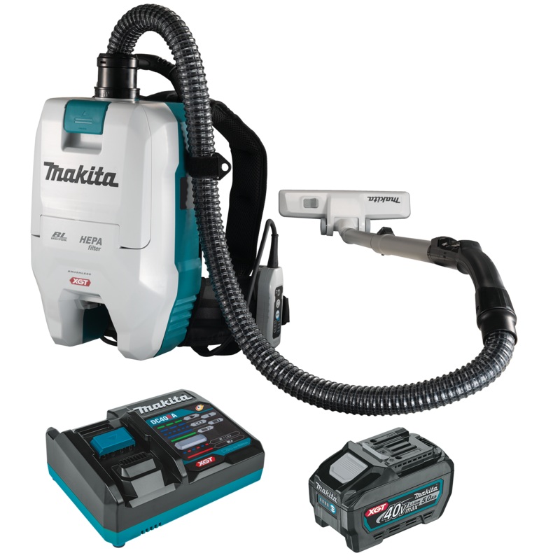 MAKITA 40V MAX XGT 2 Quart HEPA Filter Backpack Dry Vacuum Kit