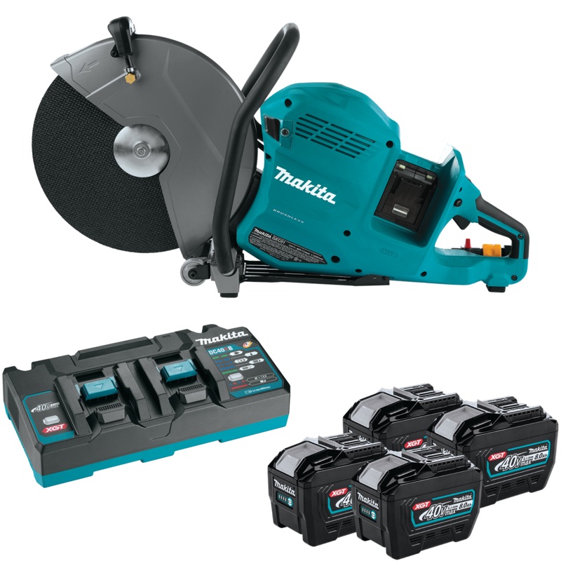 MAKITA 80V MAX (40V MAX X2) XGT 14" Power Cutter Kit w/ 4 Batteries