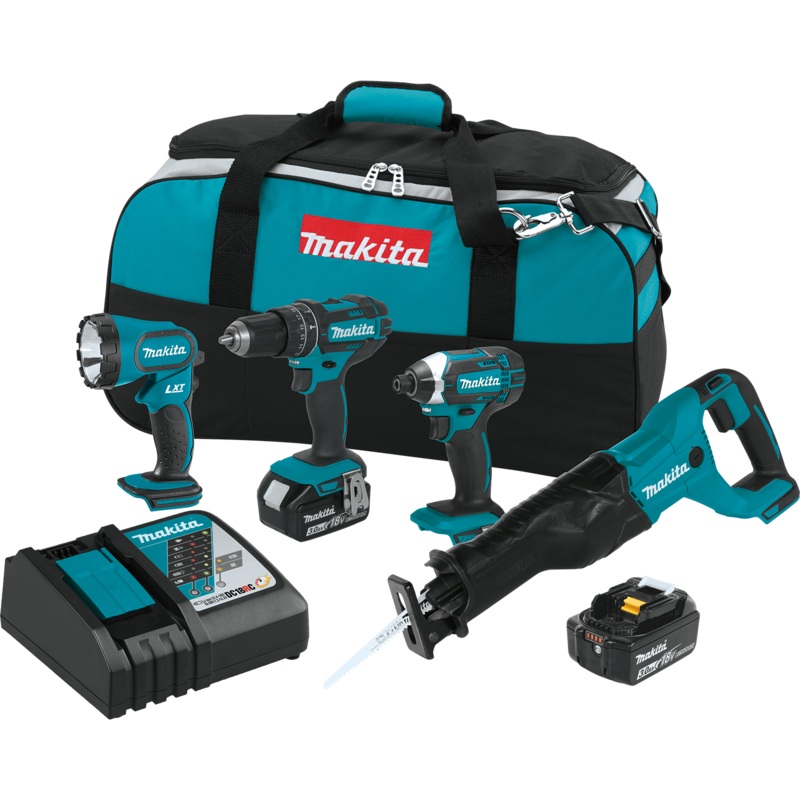 MAKITA 18V LXT 4 PC. Combo Kit