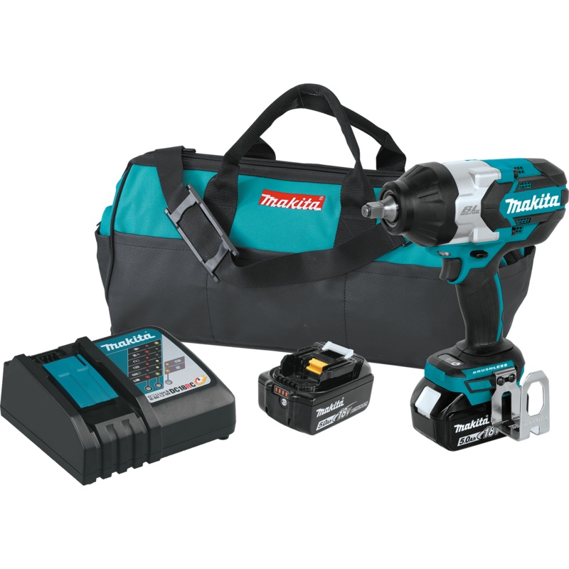 MAKITA 18V LXT HighTorque 1/2" Sq. Drive Impact Wrench w/ Friction Ring Anvil Kit
