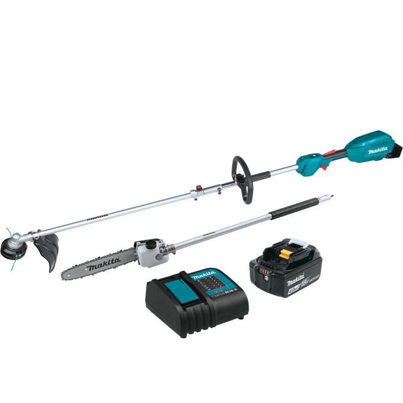 MAKITA 18V LXT Couple Shaft Power Head Kit w/ 13" String Trimmer & 10" Pole Saw Attachments