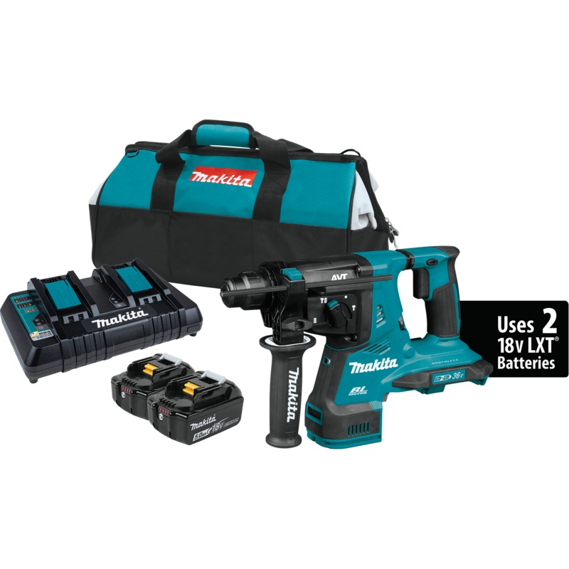 MAKITA 36V (18V X2) LXT 11/8" SDSPLUS AVT Rotary Hammer Kit