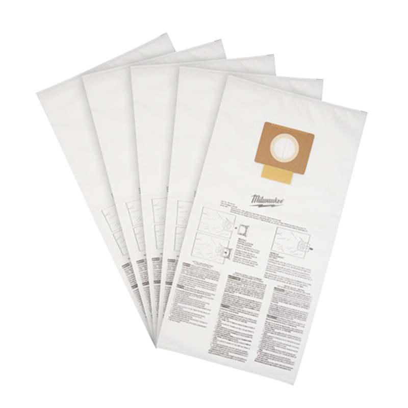 MILWAUKEE 9 Gallon Fleece Dust Bags (5 PACK)