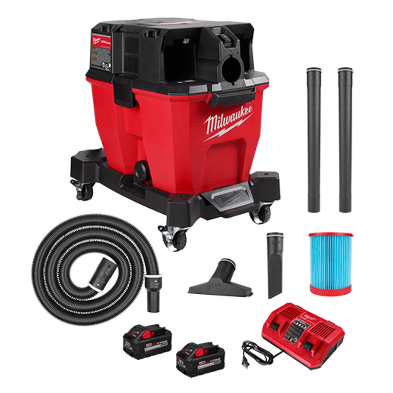 MILWAUKEE M18 FUEL 9 Gallon Dual-Battery Wet/Dry Vacuum Kit