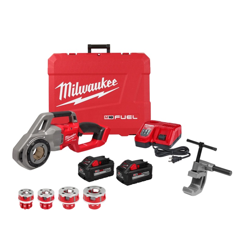 MILWAUKEE M18 FUEL Compact Pipe Threader w/ ONE-KEY Kit w/ 1/2" - 1-1/4" Compact NPT Forged Aluminum Die Heads