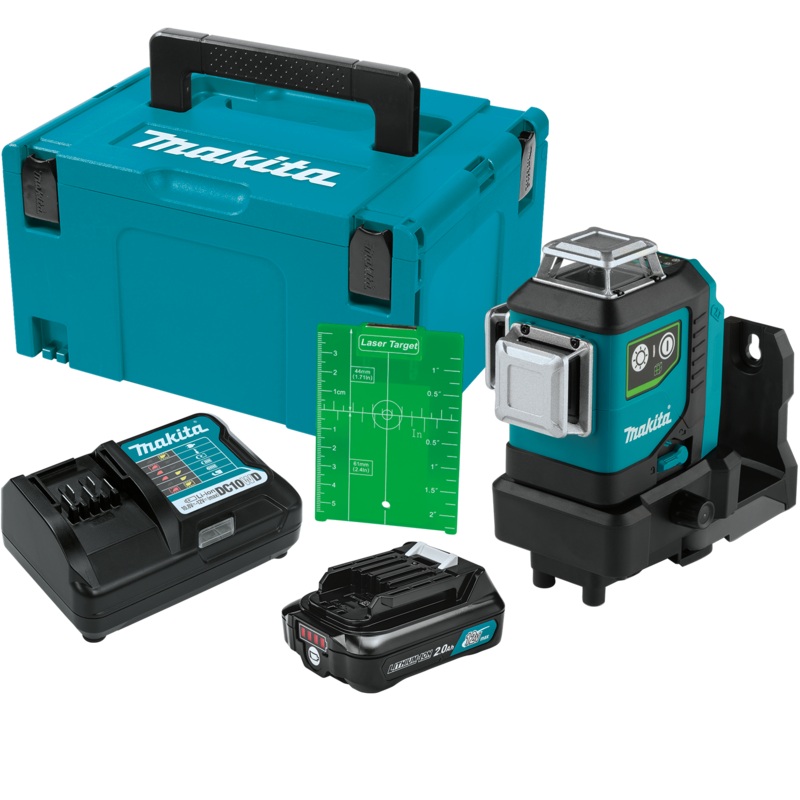 MAKITA 12V MAX CXT SelfLeveling 360 3Plane Green Laser Kit