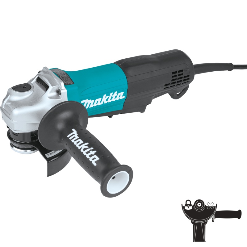 MAKITA 41/2" / 5" Paddle Switch Angle Grinder, w/ NonRemovable Guard