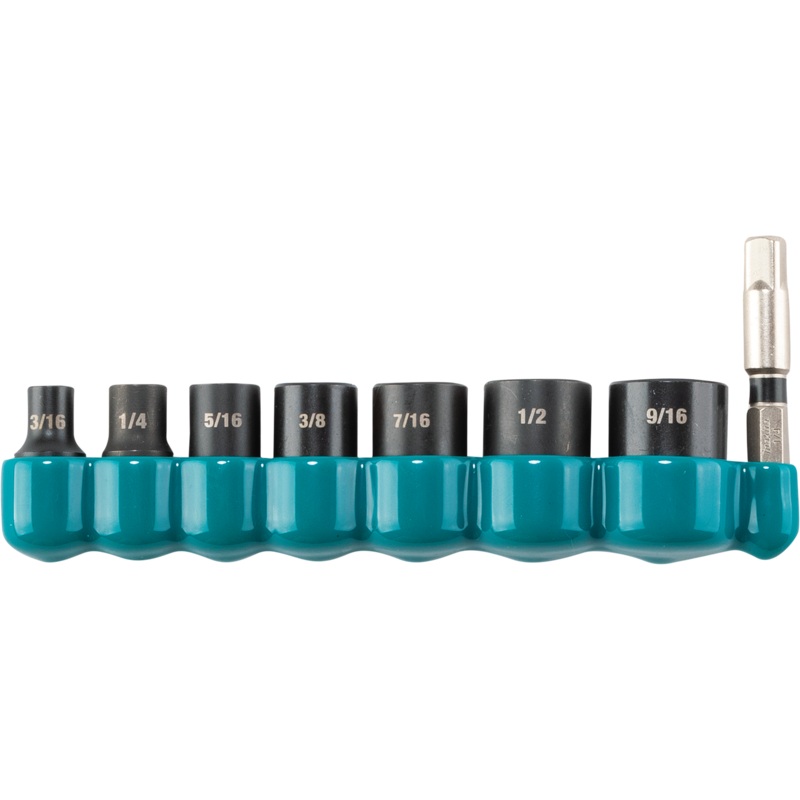 MAKITA IMPACT XPS 8 PC. 1/4" Drive 6Point SAE Impact Socket Set w/ Standard Socket Adapter