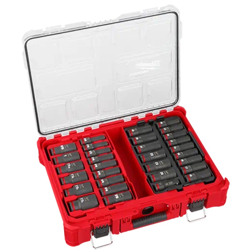 MILWAUKEE 31 PC. SHOCKWAVE IMPACT DUTY Socket 1/2" Dr PACKOUT Set