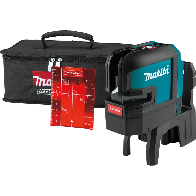 MAKITA 12V MAX CXT SelfLeveling CrossLine/4Point Red Beam Laser (Tool Only)