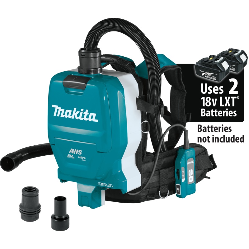 MAKITA 36V (18V X2) LXT 1/2 Gallon HEPA Filter Backpack Dry Dust Extractor (Tool Only)