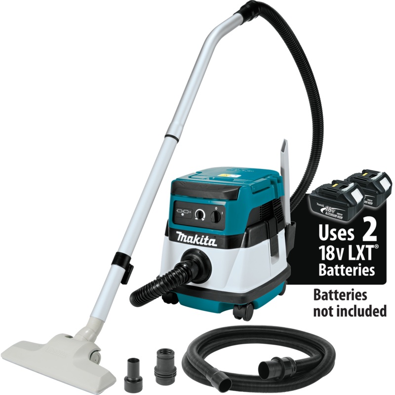 MAKITA 36V (18V X2) LXT Cordless/Corded 2.1 Gallon HEPA Filter Dry Dust Extractor/Vacuum (Tool Only)