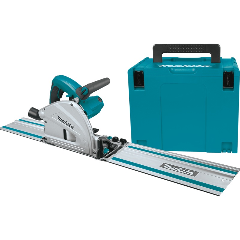 MAKITA 61/2" Plunge Circular Saw w/ Stackable Tool Case & 55" Guide Rail