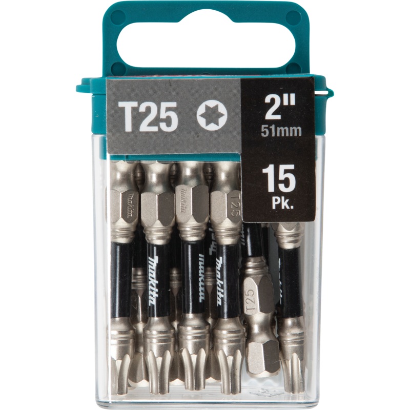 MAKITA IMPACT XPS T25 Torx 2" Power Bit (15 PACK)