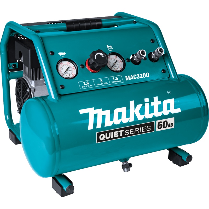 MAKITA QUIET SERIES 11/2 HP, 3 Gallon, OilFree, Electric Air Compressor