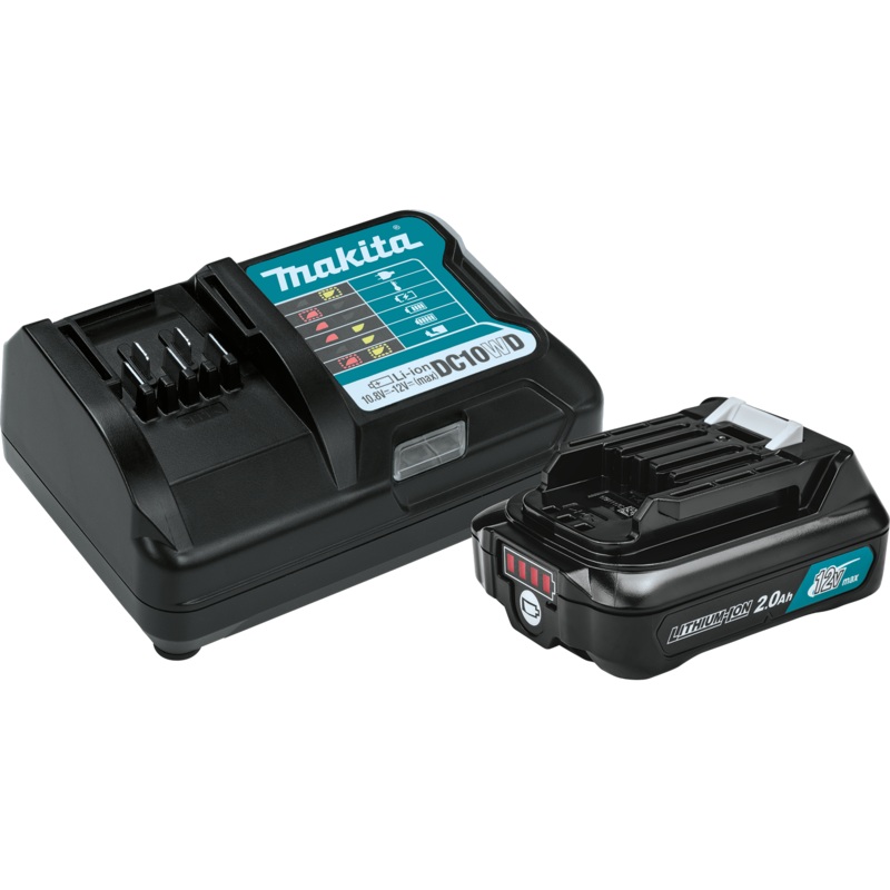 MAKITA 12V MAX CXT 2.0Ah Battery & Charger Starter Pack