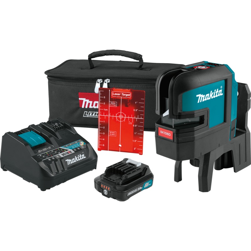 MAKITA 12V MAX CXT SelfLeveling CrossLine/4Point Red Beam Laser Kit