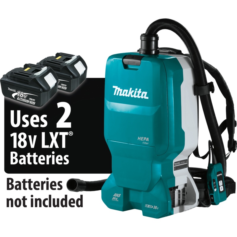 MAKITA 36V (18V X2) LXT 1.6 Gallon HEPA Filter Backpack Dry Dust Extractor (Tool Only)