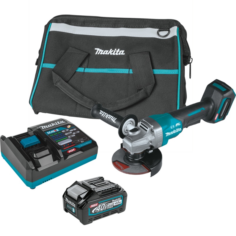 MAKITA 40V MAX XGT 41/2 / 5" Paddle Switch Angle Grinder w/ Electric Brake Kit
