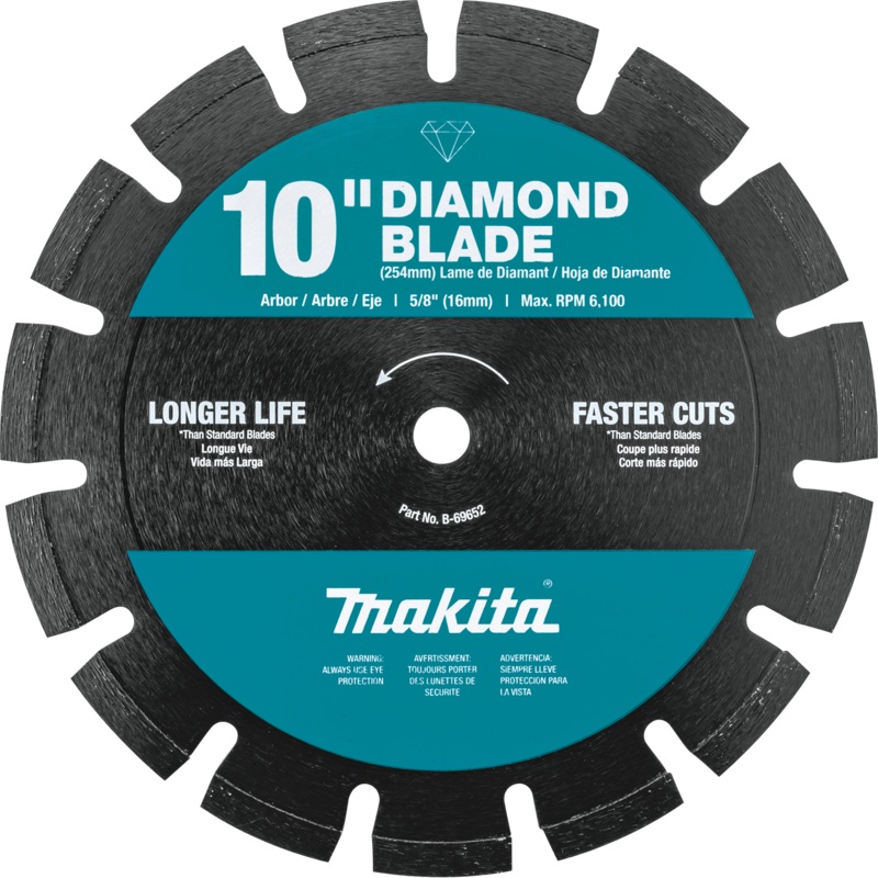 MAKITA 10" Diamond Blade, Segmented, Dual Purpose