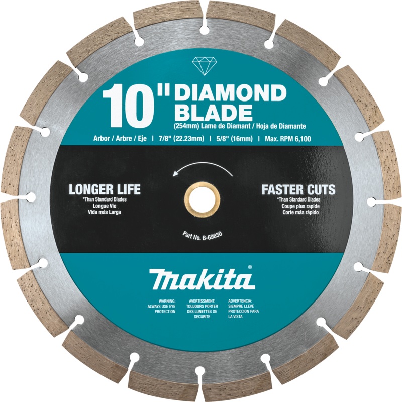 MAKITA 10" Diamond Blade, Segmented, General Purpose