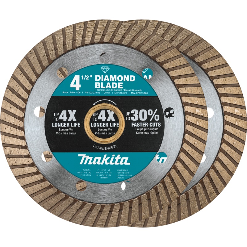 MAKITA 41/2" Diamond Blade, Turbo, General Purpose (2 PACK)