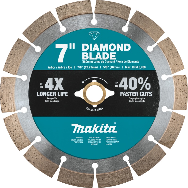 MAKITA 7" Diamond Blade, Segmented, General Purpose