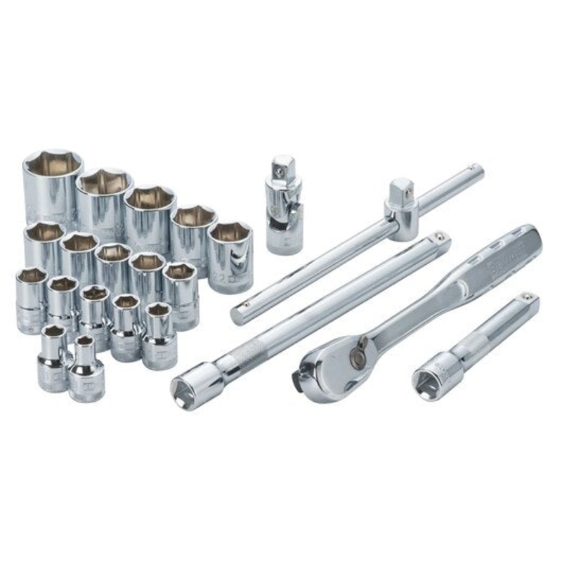 DEWALT 22 pc 1/2 in Drive Metric Socket Set - 6 Point