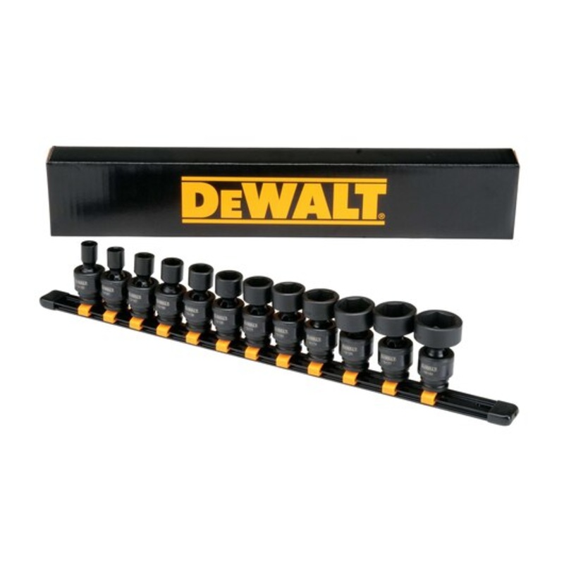 DEWALT Universal Impact Socket Set, 12-Piece 3/8" Drive Sae