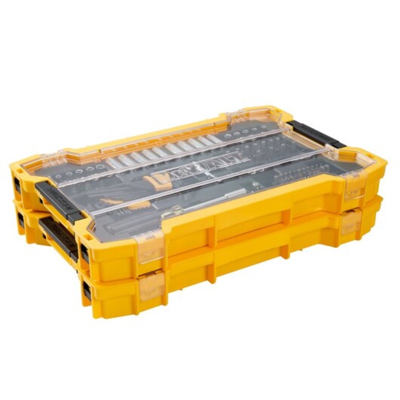 DEWALT 85 pc. 3/8 in. and 1/2 in. Mechanic Tool Set with ToughSystem 2.0 Tray and Lid