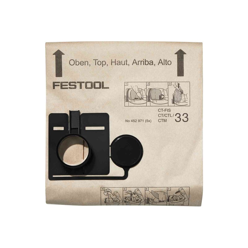 FESTOOL Filter Bag FIS-CT 33/5 (5 PACK)