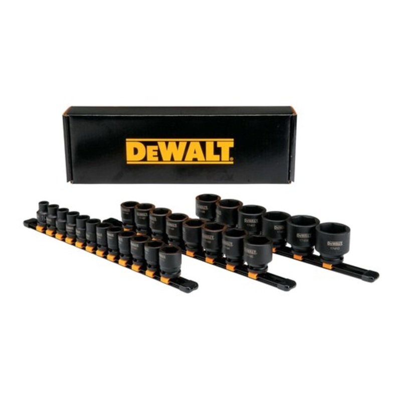DEWALT 26 Piece 1/2 in Drive Metric Impact Socket Set 6 PT
