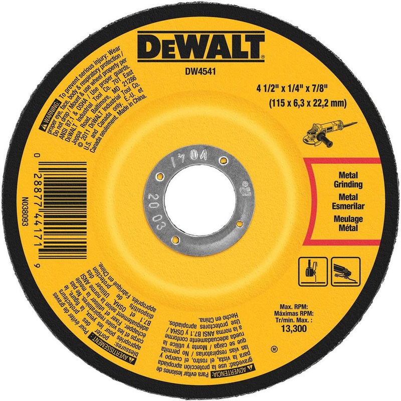 DEWALT 4-1/2 x 1/4" x 7/8" Metal & Stainless Grinding Wheel