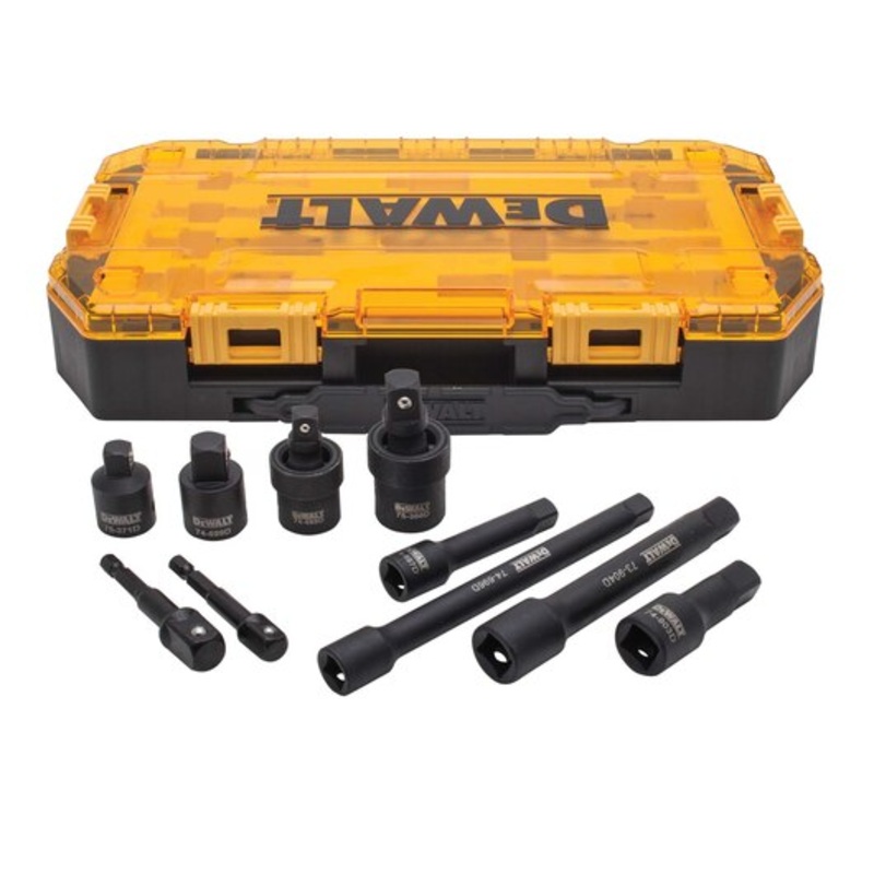 DEWALT Impact Driver Socket Adapter Set, 10-Piece 3/8" & 1/2" Drive Metric