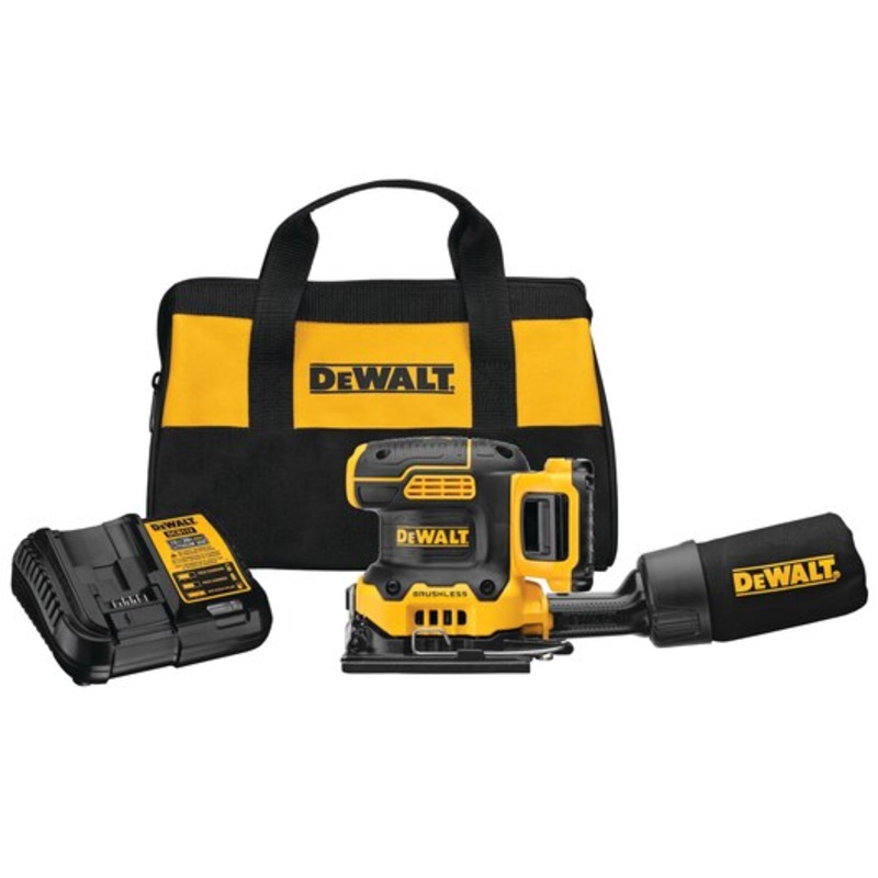 DEWALT 20V MAX* XR Cordless 1/4 Sheet Variable Speed Sander Kit (2.0 Ah Battery)