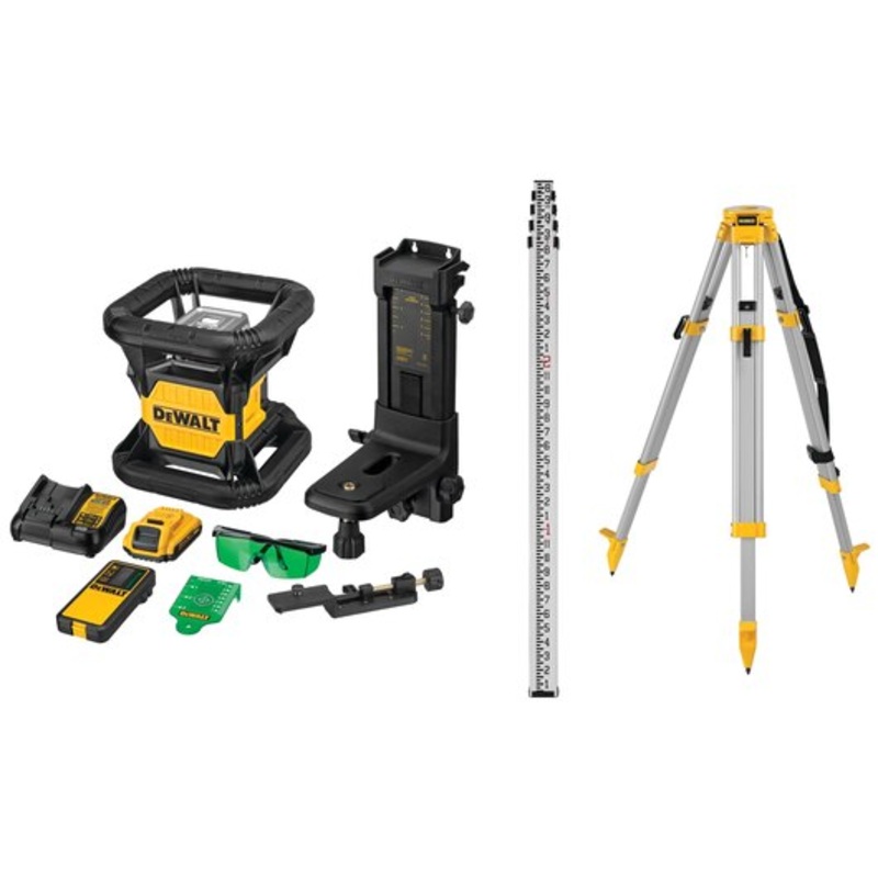 DEWALT 20V Max Laser Level, Rotary, Green, 2000-Foot Range